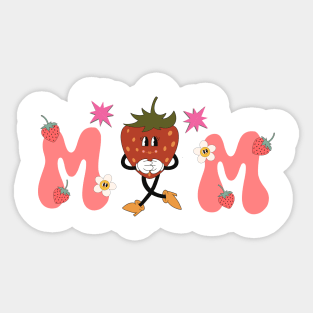 Mom strawberry Sticker